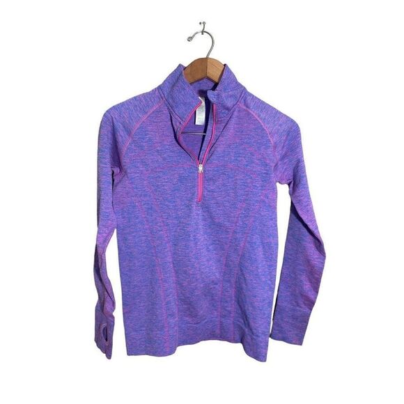 Ivivva The Fastest Zip Pullover Jacket Girls 14 Thumbholes Spacedye‎ Purple Pink - Picture 1 of 5